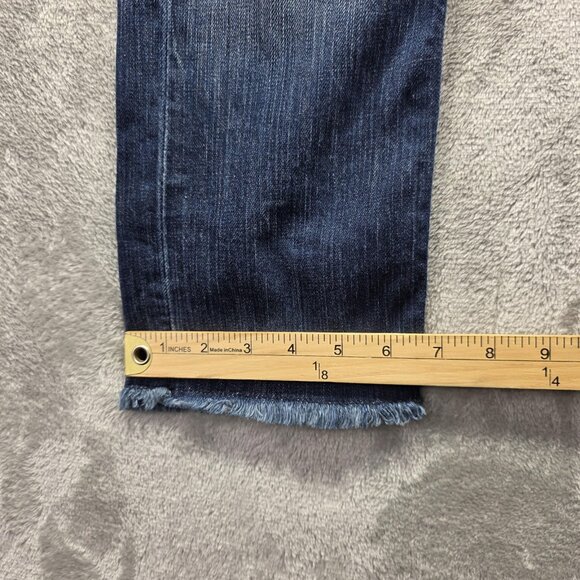 BKE Denim Stella Jeans Womens 26 Blue Straight Leg Raw Hem Stretch Style BPL1404 - Picture 11 of 12